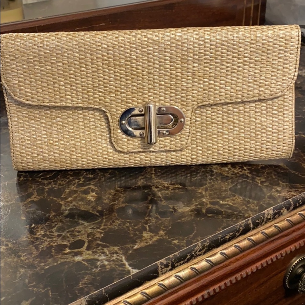 Gold Woven Clutch